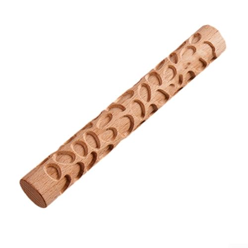 Dieses außergewöhnliche Nudelholz aus Holz ist ein unverzichtbares Werkzeug für die Schaffung einzigartiger Texturen in Ihrem Lieblings-Ton (Kopfsteinpflaster) von GLOBALHUT