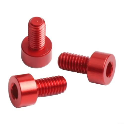 E-Gitarrenteile, präzisionsgefertigtes 3-teiliges Tremolo-Stegschrauben-Set (rot) von GLOBALHUT