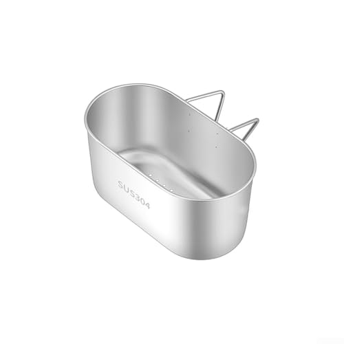 Edelstahl-Abflusssieb mit Design zum Spülen von Obst und Abtropfen von Nudeln (18,5 x 10 x 5,5 cm) von GLOBALHUT
