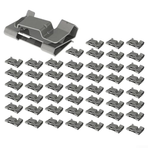 Edelstahl-Solar-Kabel-Clip, Metall-Kabel-Management für Photovoltaik-Solarmodul-Befestigung (50 Stück) von GLOBALHUT