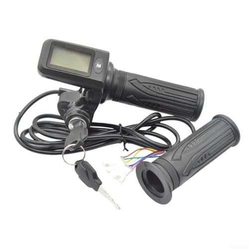 Elektrofahrrad LCD Digitalanzeige, 7 Pin Hall Drosselklappengriff mit Geschwindigkeit, Spannung, Batterie-Monitor, Lenkerhalterung, kompatibler Controller Elektrofahrrad LCD Digitalanzeige, 7 Pin Hall Drosselklappengriff mit Geschwindigkeit, Spannung, Batterie-Monitor, Lenkerhalterung, kompatibler Controller von GLOBALHUT