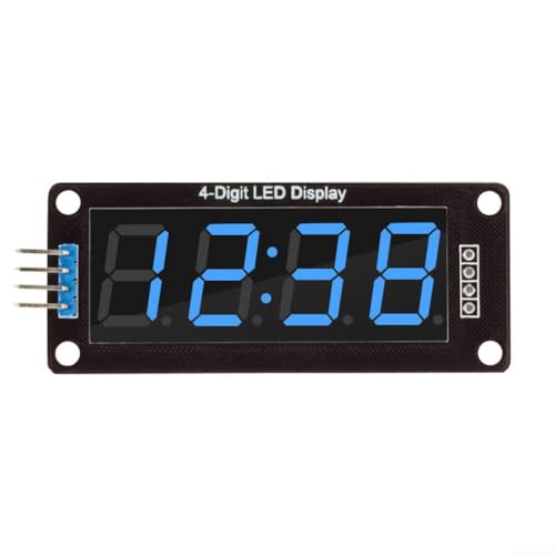 GLOBALHUT 0 56 Zoll TM1637 RGB 4Bits Digital LED Clock Tube Display Für Arduino Gelb (Blau) von GLOBALHUT