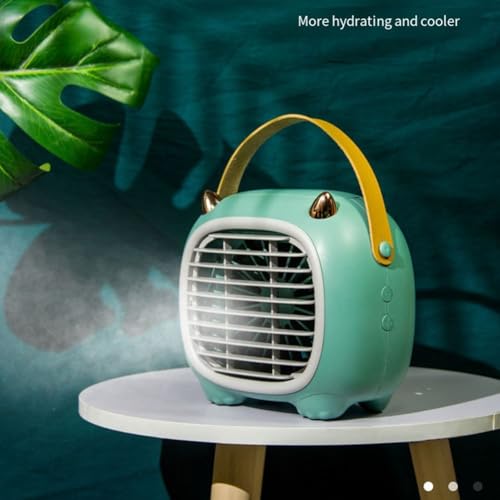 GLOBALHUT Tragbarer Schreibtischventilator, Mini-USB-Schreibtischventilator, Schreibtisch-Luftzirkulator mit verstellbarem Neigungskopf für Büro, Zuhause, Arbeitszimmer (grün) von GLOBALHUT