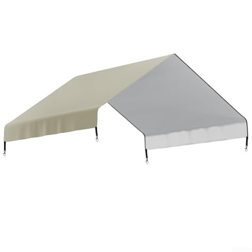 Großer Hühnerstall für den Außenbereich, Metall, mit Sicherheitsverschluss, Wetterschutzabdeckung für 8–10 Hühner, Enten, Kaninchen, Hof, Geflügelhaus, Weiß von GLOBALHUT