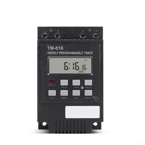 Intelligenter Strom-Timing-Schalter, TM616 Elektronischer Timer mit LCD-Display, 24/7 programmierbar, für Haushaltsgeräte, Straßenlaternen Intelligenter Strom-Timing-Schalter, TM616 Elektronischer Timer mit LCD-Display, 24/7 programmierbar, für Haushaltsgeräte, Straßenlaternen von GLOBALHUT