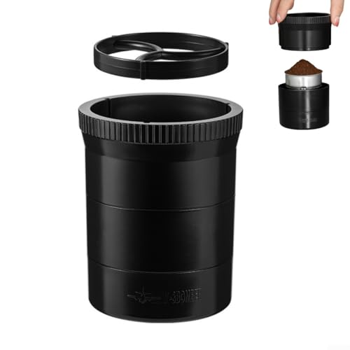 Kaffee-Verteiler-Nivellierwerkzeug, für Mokkakanne mit einstellbarem Höhendesign, 58 mm Durchmesser, Kaffeepulver-Verteilerring, schwarz von GLOBALHUT