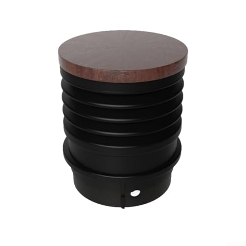 Kaffeemühlen-Reinigungswerkzeug-Set – Silikon-Balg-Trichter mit Holz-Aluminium-Deckel für Reduzierung der Retention und präzise Dosierung (Holzabdeckung) von GLOBALHUT