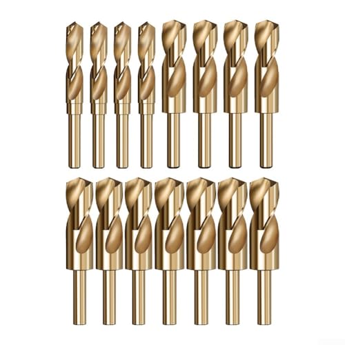 Kobalt-Bohrer, 21 mm bis 35 mm, kleiner Schaft für Holz und Metall, mit 12 7 mm sicherem Schaft und CNC-geschliffenem doppeltem Hinterwinkel für schnelles Bohren (33 mm) von GLOBALHUT