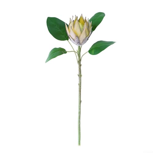 Künstlicher Protea Cynaroides Blumenstrauß aus Seidentuch mit Kunststoffstiel für Hochzeitstische und dekorative Zwecke im Innen- und Außenbereich (grün) von GLOBALHUT