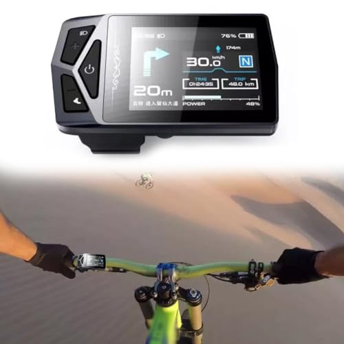 LCD-Display für E-Bike für Bafang 0102, M400 G330, M500 G520, M600/G521, M510/G522, M620/G510, M800/G530 Display mit Bluetooth-Navigation, IP67 wasserdicht (UART) von GLOBALHUT