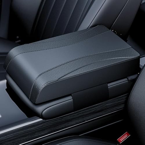 Leder-Armlehne mit Memory-Schaum-Handgelenkstütze, ergonomisches Design für Komfort, passend für die meisten Autos, einfache Installation von GLOBALHUT