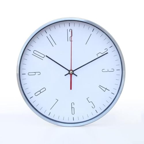 Moderne, leise Uhr mit einfacher Installation, verbindet Eleganz und Funktion (weiß) von GLOBALHUT