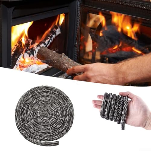 Ofendichtungsschnur 2 5 m Fiberglas-Seil für Holzöfen 8 bis 16 mm Größenoptionen (2,5 m x 8 mm) von GLOBALHUT