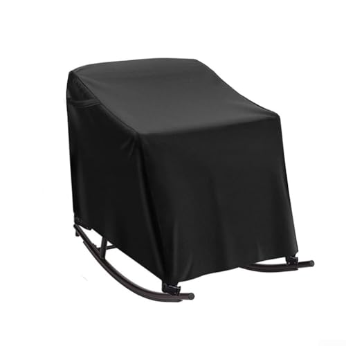 Outdoor Schaukelstuhl-Abdeckung, 420D Oxford Wasserdicht mit UV-Schutz, winddichte Gurte, staubdichte Terrassen-Gartenmöbel Sitzschutz (schwarz) von GLOBALHUT