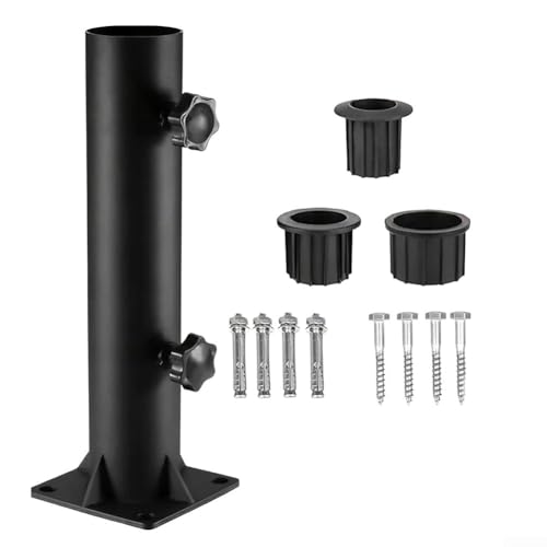 Outdoor Schirmständer Eisenrohr Dreieckige Unterstützung Kit Sonnenschirmständer Zubehör für Garten Terrasse Hinterhof von GLOBALHUT