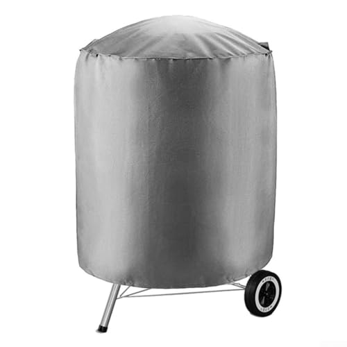 Runde Outdoor-Tischabdeckung, wasserdicht, Terrassenkühler, Bar, Möbelabdeckung, mit Windgurt, UV-Schutz, strapazierfähig, Grau von GLOBALHUT