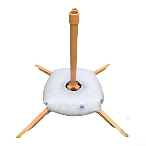 Schirmständer aus Metall für den Außenbereich, faltbarer Erdspießhalter mit Wasserbeutel, für Strand, Garten, Terrasse, Angeln, robuste Unterstützung (4) von GLOBALHUT