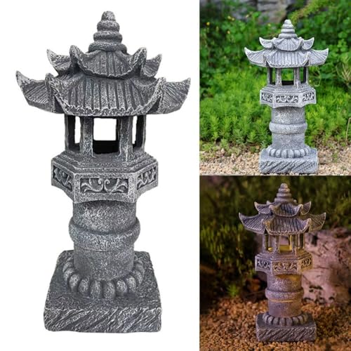 Solarbetriebene Pagodenlampe, solarbetriebene Pagodenlaterne, Stein-Effekt, Gartenlicht, orientalisches Zen-Outdoor-Deko-Lampe für Terrasse, Hof, Weg, 30,5 cm Solarbetriebene Pagodenlampe, solarbetriebene Pagodenlaterne, Stein-Effekt, Gartenlicht, orientalisches Zen-Outdoor-Deko-Lampe für Terrasse, Hof, Weg, 30,5 cm von GLOBALHUT
