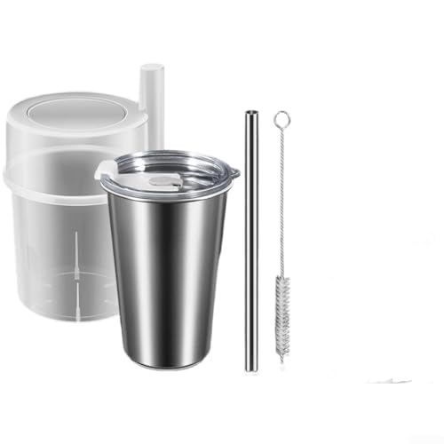 Tragbarer 400 ml Schnellgefrierbecher mit 304 Edelstahlkörper und Eiskern, auslaufsicherer Deckel, für schnelles Kühlen von Getränken zu Hause, bei der Arbeit (Aufbewahrungsbehälter) von GLOBALHUT