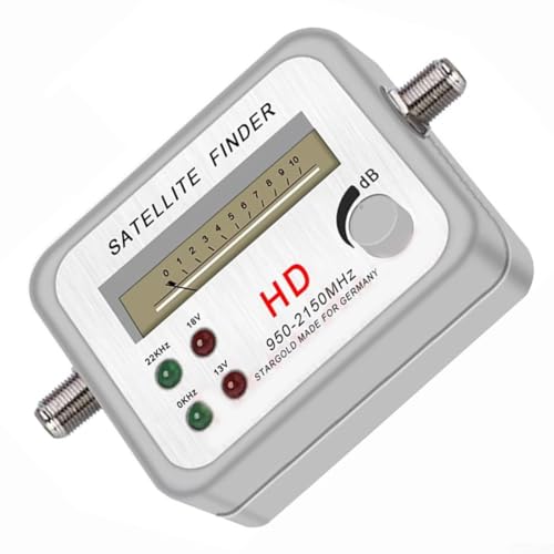 Tragbarer HD-Satelliten-Finder, digitales Messgerät mit analoger Anzeige für LNB Richtung und Empfangsstärke von GLOBALHUT