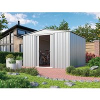 Gerätehaus Gartenmanager Dream 1010 silber metallic 9,52 m² ohne Schleppdach - Globel Industries von GLOBEL INDUSTRIES