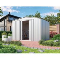 Gerätehaus Gartenmanager Dream 108 silber metallic 7,61 m² ohne Schleppdach - Globel Industries von GLOBEL INDUSTRIES