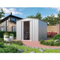 Gerätehaus Gartenmanager Dream 88 silber metallic 6,05 m² ohne Schleppdach - Globel Industries von GLOBEL INDUSTRIES