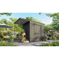 Gerätehaus 'Skillion 84', anthrazit, 2,06 m², inkl.Schleppdach - Globel Industries von GLOBEL INDUSTRIES