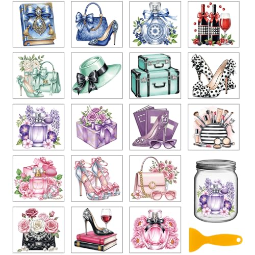 GLOBLELAND 18 Blatt Transferaufkleber Für Modetaschen 3.9x3.6 Zoll Bunte High Heels Transferaufkleber Zum Aufreiben Für Tassenaufkleber Vasen Glas Kunsthandwerk Dekorationen GLOBLELAND 18 Blatt Transferaufkleber Für Modetaschen 3.9x3.6 Zoll Bunte High Heels Transferaufkleber Zum Aufreiben Für Tassenaufkleber Vasen Glas Kunsthandwerk Dekorationen von GLOBLELAND