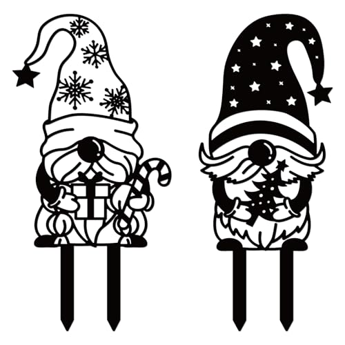 GLOBLELAND 2 Packung Weihnachtszwerge Gartenstecker Zwerge Dekorative Gartenstecker Aus Metall Schneeflocken Metallschilder Für Den Hof Weihnachtsdekoration Für Feiertage Rasen Terrasse GLOBLELAND 2 Packung Weihnachtszwerge Gartenstecker Zwerge Dekorative Gartenstecker Aus Metall Schneeflocken Metallschilder Für Den Hof Weihnachtsdekoration Für Feiertage Rasen Terrasse von GLOBLELAND