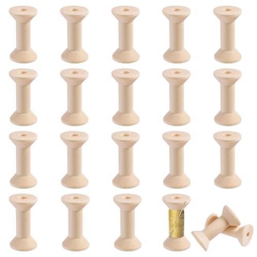 GLOBLELAND 20 Stück 1.6 Zoll/4cm Große Naturholzspule Unbehandelte Leere Holzgarnspule Drehbare Holzspule Für Kunstholzprojekte DIY Kreuzstich Stickerei GLOBLELAND 20 Stück 1.6 Zoll/4cm Große Naturholzspule Unbehandelte Leere Holzgarnspule Drehbare Holzspule Für Kunstholzprojekte DIY Kreuzstich Stickerei von GLOBLELAND