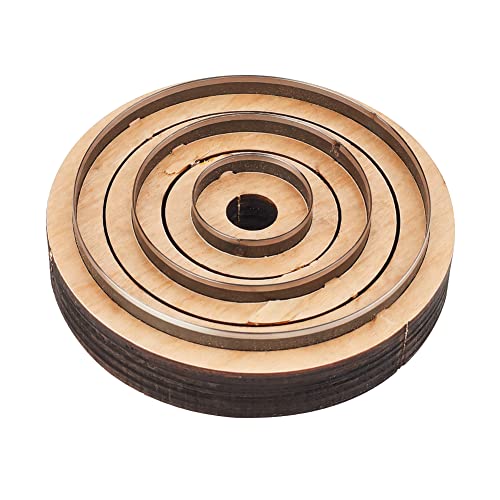 GLOBLELAND 3 PCS Leder Schneiden Matrize Set Holz Matrizen für Leder Cutter Kreis Schneiden Holz Basis Matrizen für Leder Handwerk Stanzen Matrize Set für handgemachte DIY 29.5mm,59mm,89mm von GLOBLELAND