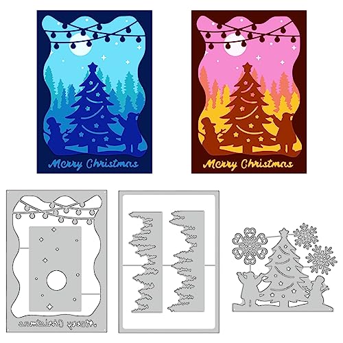 GLOBLELAND 3 Set 9 Stück Weihnachten Santa Rahmen Stanzformen Für DIY Scrapbooking Metall Frohe Weihnachten Rahmen Stanzungen Prägeschablonen Vorlage Für Die Papierkartenherstellung Dekoration von GLOBLELAND