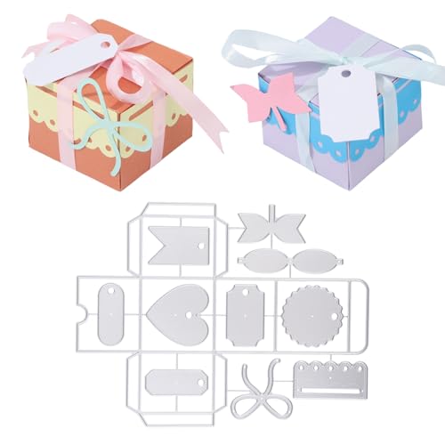 GLOBLELAND 3D Gift Box Cutting Dies Bow Tie Gift Box Embossing Stencils 3D Candy Box Wedding Bow Candy Gift Box Template for Card Scrapbooking and DIY Craft Album Paper Card Decor GLOBLELAND 3D Gift Box Cutting Dies Bow Tie Gift Box Embossing Stencils 3D Candy Box Wedding Bow Candy Gift Box Template for Card Scrapbooking and DIY Craft Album Paper Card Decor von GLOBLELAND