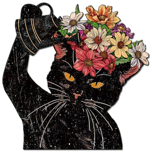 GLOBLELAND Blechschild Aus Metall Im Vintage Stil Motiv: Schwarze Katze Die Blumen Gießt Retro Boho Plakette Poster Metallwand Dekorative Blechschilder Für Zuhause Restaurant Café Club Bar Dekoration GLOBLELAND Blechschild Aus Metall Im Vintage Stil Motiv: Schwarze Katze Die Blumen Gießt Retro Boho Plakette Poster Metallwand Dekorative Blechschilder Für Zuhause Restaurant Café Club Bar Dekoration von GLOBLELAND