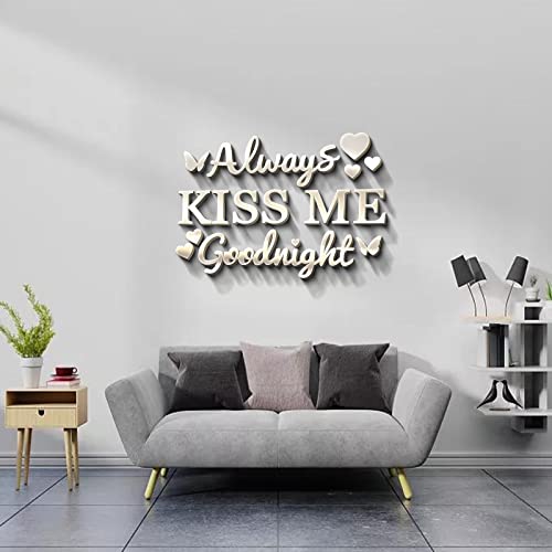 GLOBLELAND Familie Wandaufkleber Silber Wandsticker Spiegeleffekt 3D Wandaufkleber Acryl Wohnzimmer Schlafzimmer TV Hintergrund Wandtattoos Ehe Zimmer Eingang Wohnkultur von GLOBLELAND