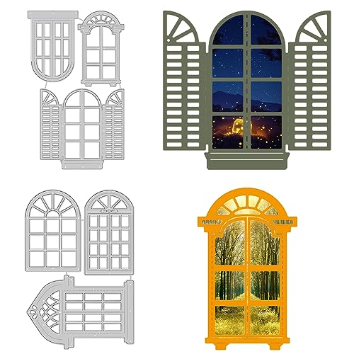 GLOBLELAND Fensterhintergrundrahmen Stanzformen zum Herstellen von Kartendekorationen Orientalische Fenster Stanzformen Schablonen für Scrapbooking Fotoalbum GLOBLELAND Fensterhintergrundrahmen Stanzformen zum Herstellen von Kartendekorationen Orientalische Fenster Stanzformen Schablonen für Scrapbooking Fotoalbum von GLOBLELAND