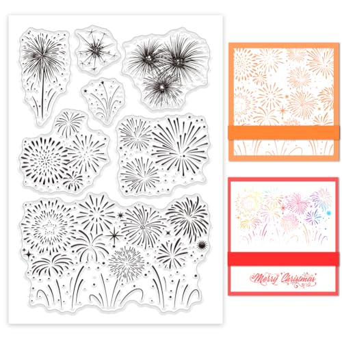GLOBLELAND Feuerwerk Transparente Stempel für Scrapbooking Festliche Feierlichkeiten Klare Stamps Hintergrund Silikonstempel Für Kartengestaltung DIY Prägung Journaling GLOBLELAND Feuerwerk Transparente Stempel für Scrapbooking Festliche Feierlichkeiten Klare Stamps Hintergrund Silikonstempel Für Kartengestaltung DIY Prägung Journaling von GLOBLELAND