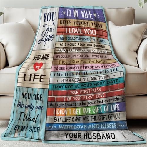 GLOBLELAND Hochzeitstag Copywriting Romantische Überwurfdecke Für Die Ehefrau Geschenk 59×51 Zoll „You Are My Love“ Weiche Gemütliche Flanelldecke Waschbar Flauschige Überwurfdecke Für Zuhause Büro GLOBLELAND Hochzeitstag Copywriting Romantische Überwurfdecke Für Die Ehefrau Geschenk 59×51 Zoll „You Are My Love“ Weiche Gemütliche Flanelldecke Waschbar Flauschige Überwurfdecke Für Zuhause Büro von GLOBLELAND