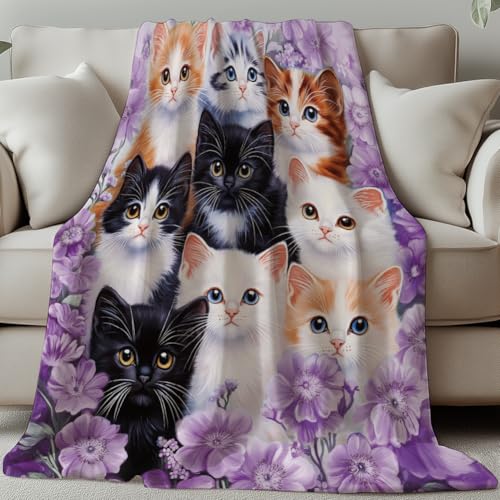 GLOBLELAND Kätzchen Collage Wurf 150x130CM Katzen Blumen Weiche Gemütliche Flanelldecke Waschbar Kuschelige Wurfdecke Für Zuhause Büro Zimmer Bett Sofa Stuhl Geschenk GLOBLELAND Kätzchen Collage Wurf 150x130CM Katzen Blumen Weiche Gemütliche Flanelldecke Waschbar Kuschelige Wurfdecke Für Zuhause Büro Zimmer Bett Sofa Stuhl Geschenk von GLOBLELAND