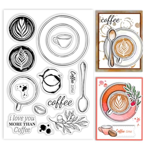 GLOBLELAND Kaffee Klare Silikonstempel Für DIY Kartenherstellung Kaffeetasse Silikon Transparent Siegel Kaffeebohne Löffel Dekorative Clear Stempel Für Scrapbooking GLOBLELAND Kaffee Klare Silikonstempel Für DIY Kartenherstellung Kaffeetasse Silikon Transparent Siegel Kaffeebohne Löffel Dekorative Clear Stempel Für Scrapbooking von GLOBLELAND