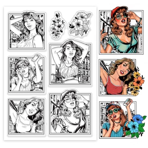 GLOBLELAND Lady Clear Stamps Avatar Frame Silikon Clear Stamp Seals Blumen Transparente Stempel Für DIY Scrapbooking Karten Erstellen Fotoalbum Journal GLOBLELAND Lady Clear Stamps Avatar Frame Silikon Clear Stamp Seals Blumen Transparente Stempel Für DIY Scrapbooking Karten Erstellen Fotoalbum Journal von GLOBLELAND