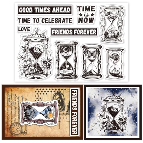 GLOBLELAND Magic Hourglass Clear Stamps Time Butterfly Skeleton Flower Hourglass Silicone Clear Stamp Seals Transparent Stamps for DIY Scrapbooking Cards Making Photo Album Journal GLOBLELAND Magic Hourglass Clear Stamps Time Butterfly Skeleton Flower Hourglass Silicone Clear Stamp Seals Transparent Stamps for DIY Scrapbooking Cards Making Photo Album Journal von GLOBLELAND