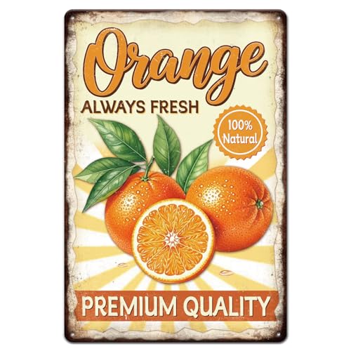GLOBLELAND Metall Blechschild Mit Der Aufschrift „Fresh Oranges“ 8x12Zoll „Always Fresh“ Vintage Malerei Blechschilder Wandplakat Plakette Für Küche Esszimmer Café Bar Obststand Saftbar Gemüseecke GLOBLELAND Metall Blechschild Mit Der Aufschrift „Fresh Oranges“ 8x12Zoll „Always Fresh“ Vintage Malerei Blechschilder Wandplakat Plakette Für Küche Esszimmer Café Bar Obststand Saftbar Gemüseecke von GLOBLELAND