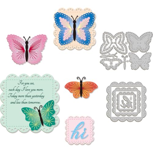 GLOBLELAND Nähstich Schmetterling Stanzschablonen Foto Rahmen Stanzschablonen Nähfaden Stanzschablonen Für DIY Scrapbooking Kartenherstellung Journal Prägung Papierhandwerk Dekor GLOBLELAND Nähstich Schmetterling Stanzschablonen Foto Rahmen Stanzschablonen Nähfaden Stanzschablonen Für DIY Scrapbooking Kartenherstellung Journal Prägung Papierhandwerk Dekor von GLOBLELAND