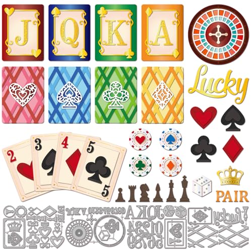 GLOBLELAND Overlay Playing Pocker Cards Cutting Dies for Card Making Turntable Die Cuts Chess Pieces Metal Border Die Cut Dies Stencils for DIY Scrapbooking Embossing Photo Album Craft Decor GLOBLELAND Overlay Playing Pocker Cards Cutting Dies for Card Making Turntable Die Cuts Chess Pieces Metal Border Die Cut Dies Stencils for DIY Scrapbooking Embossing Photo Album Craft Decor von GLOBLELAND