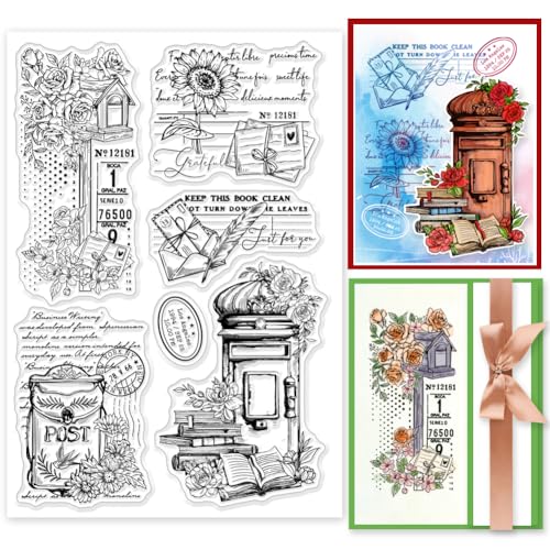 GLOBLELAND Postamt Briefkasten Und Blumenblätter Silikonstempel Für Karten Umschläge Texthintergrund Klare Stamps Siegel Transparente Stempel Für DIY Scrapbooking Fotoalbum GLOBLELAND Postamt Briefkasten Und Blumenblätter Silikonstempel Für Karten Umschläge Texthintergrund Klare Stamps Siegel Transparente Stempel Für DIY Scrapbooking Fotoalbum von GLOBLELAND