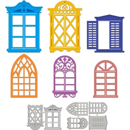 GLOBLELAND Retro Fenster, Metall Stanzformen, Fensterrahmen, Metall Stanzform, Fenster Hintergrundrahmen, Stanzformen Für DIY Scrapbooking, Fotoalbum, Dekorative Prägung, Papierkarte GLOBLELAND Retro Fenster, Metall Stanzformen, Fensterrahmen, Metall Stanzform, Fenster Hintergrundrahmen, Stanzformen Für DIY Scrapbooking, Fotoalbum, Dekorative Prägung, Papierkarte von GLOBLELAND