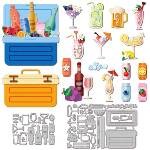 GLOBLELAND Sommer Getränke Metall Stanzschablone Alkohol Obst Papierpräge Stanzschablonen Set Stanzformen für Kartenherstellung DIY Papier Scrapbooking Handgefertigtes Fotoalbum GLOBLELAND Sommer Getränke Metall Stanzschablone Alkohol Obst Papierpräge Stanzschablonen Set Stanzformen für Kartenherstellung DIY Papier Scrapbooking Handgefertigtes Fotoalbum von GLOBLELAND