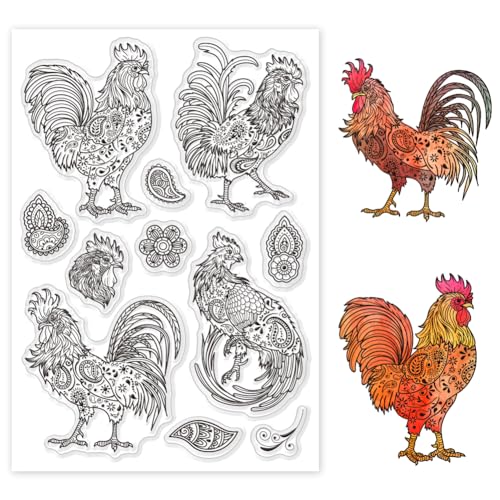 GLOBLELAND Transparenter Stempel Mit Böhmischem Muster Hahnenmuster Transparente Gummistempel Silikonstempel Für DIY Scrapbooking Fotoalbum Dekorative Karten Heimdekoration 6.33x4.3 Zoll GLOBLELAND Transparenter Stempel Mit Böhmischem Muster Hahnenmuster Transparente Gummistempel Silikonstempel Für DIY Scrapbooking Fotoalbum Dekorative Karten Heimdekoration 6.33x4.3 Zoll von GLOBLELAND